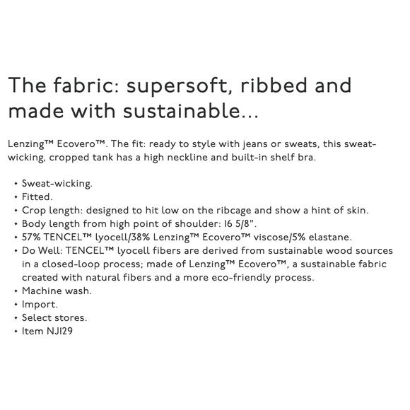 Madewell White Variegated Rib Crop Tank - Picture 4 of 4